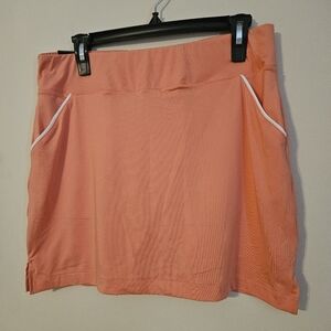 NWT Ahead Performance golf tennis pickleball skort in passionfruit/ivory. Medium